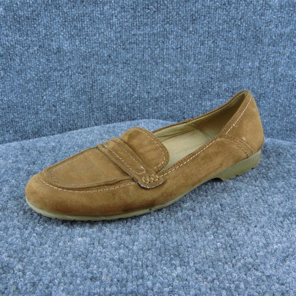 Naturalizer Women Loafer Shoes Dannah Brown Leather Slip On Size 7 Medium (B, M)